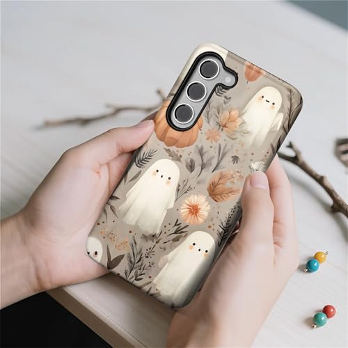 TAMEFOX Case for Samsung Galaxy S23 FE,Anti Drop Scratch Protective Phone Cover Case for Women Girl-Cute Ghostp Pumpkin - image 6