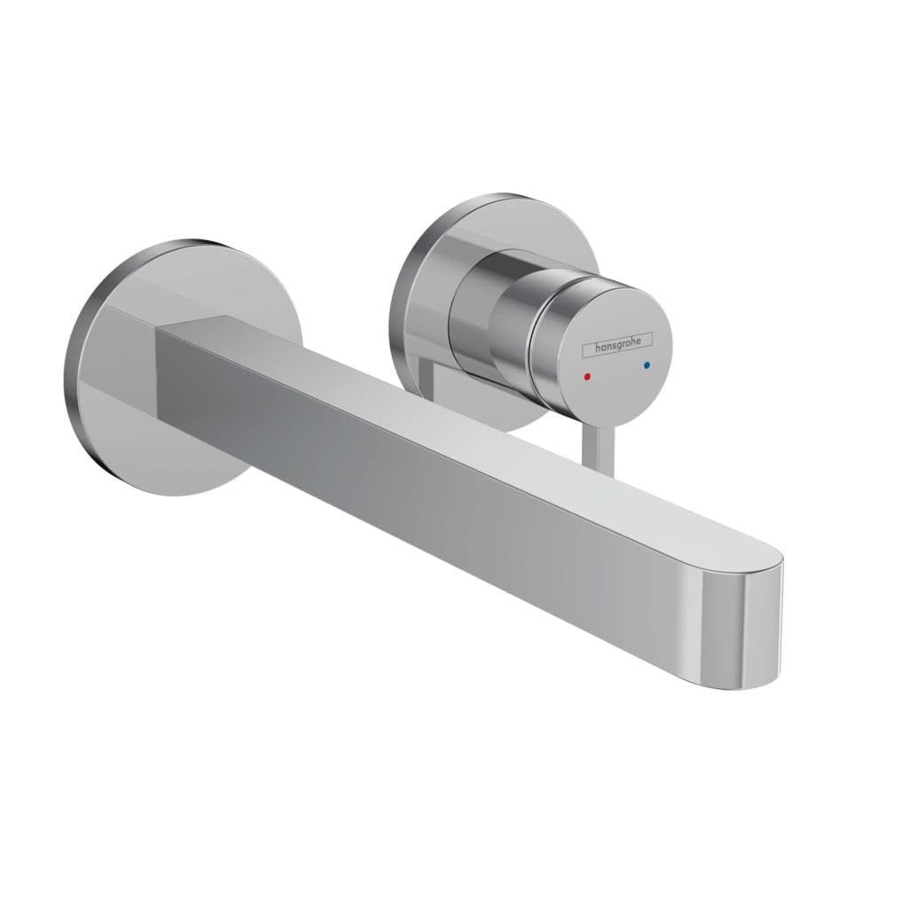 Hansgrohe Chrome Finoris Basin Mixer Tap For Concealed Installation Wall-Mounted With Spout 22,8 Cm, 76050000