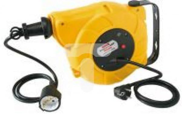 Brennenstuhl Twist Extension Automatic IP20 / Automatic Cable Winder (9 + 2 m Cable, Extension Cable for Wall and Ceiling Mounting) Yellow
