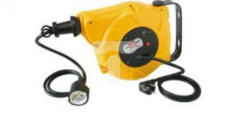 Brennenstuhl Pre-interruttore automatico IP20 / Avvolgitore cavo automatico (cavo 9+2 m, per montaggio a parete e soffitto) giallo