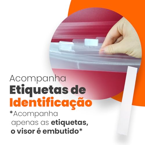 Dello - Pasta Sanfonada A4 Aromas c/12 Divisórias, 6108.01.0006, Cherry