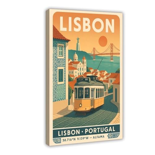 Poster voyage Lisbonne Portugal pour raviver vos plus beaux souvenirs de vacances