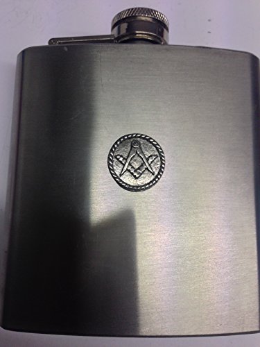 Flasque maçonnique en acier inox 177ml, le cadeau idéal en étain PP-G25