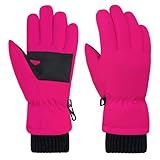 ehsbuy Winterhandschuhe Kinder Wasserdicht Skihandschuhe Winddichte Schneehandschuhe Warme Fleece Thermo Handschuhe für Jungen Mädchen Snowboard Outdoor Sport