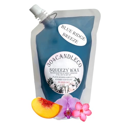 304CandleCo Large Squeeze Soy Wax Melt - 50 SCENTS! - Highly Fragrant &amp; Hand-Crafted - Easy Mix &amp; Match - American Made - Perfect for Wax Warmers (8oz, Blue Ridge Breeze)