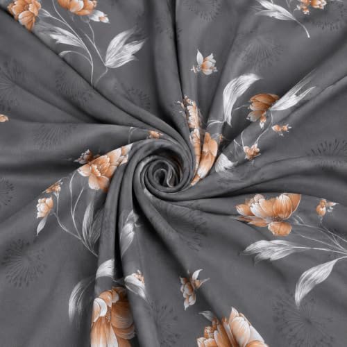 Image of Microfiber Fabric 8Pcs Diwan Blend Set of 60X90 Inch 1Bedsheet 16x16inch 5Cushion Covers 18x28 inch 2Bolster Covers (Gray)
