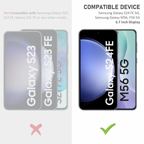Image of SupCares Tempered Glass for Samsung Galaxy S24 FE, Galaxy M56 and Galaxy A56 (6.7 Inch) With Installation Kit | Military-Grade Gorilla Screen Protector | Edge to Edge Coverage | Black