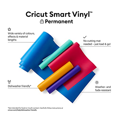 Cricut Smart Vinyl Permanent noir pour la décoration intérieure et signalétique extérieure
