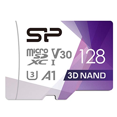 Silicon Power 128 GB R/W do 100/80MB/s Superior Pro Micro SDXC UHS-I (U3), V30 4K A1, szybka karta microSD z adapterem