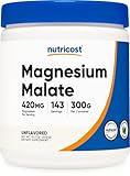 Nutricost Magnesium Malate Powder (300g) - 420mg of Magnesium Per Serving - Non-GMO, Gluten Free