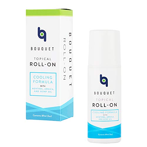 Bouquet Natural Hemp Cream Roll-On for Pain Relief and Inflammation with Arnica and Menthol
