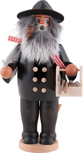 Volkskunst Schmidt Räuchermännchen Zimmermann - 26 cm