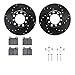 Dynamic Friction Company Front Brake Rotors-Drilled and Slotted-Black with 5000 Advanced Brake Pads includes Hardware 8512-63014