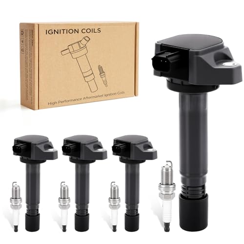 Set of 4 Ignition Coil Pack UF582 and Iridium Spark Plugs