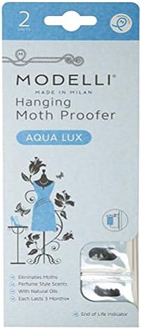 Modelli Moth Proof Fragranced Hanging Sachets, Aqua Lux, Pack of 2