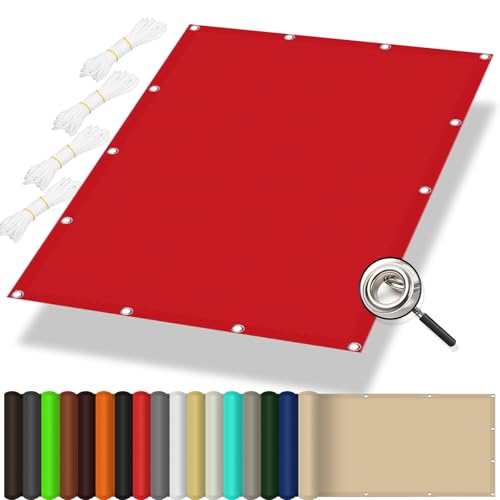 Toldo de vela parasol ideal para camping y balcones pequeños en rojo 2