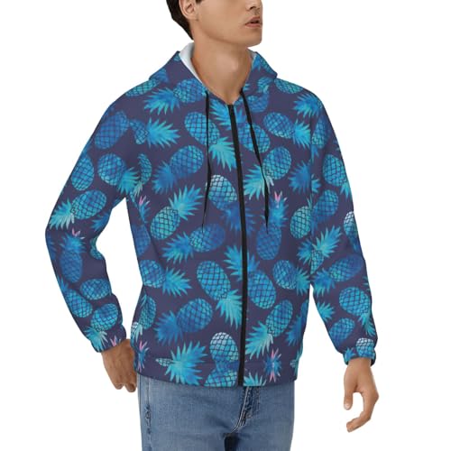 Sweat à capuche homme chaud contre le vent avec zip pour la randonnée