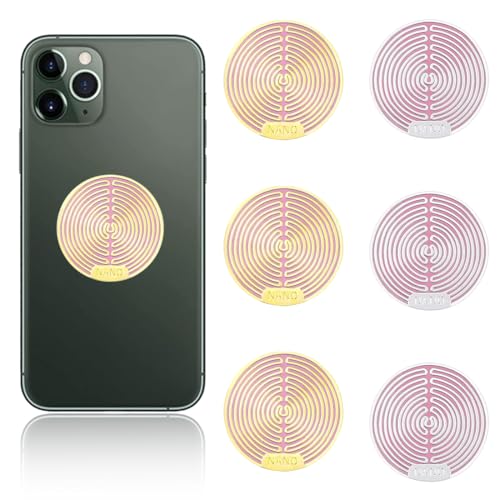 JAWUZ 6 Pièces Patch Anti Ondes Portables,Autocollants Pour Téléphones Portables Auto-Adhésif Protection Efficace Contre Les Ondes Pour Téléphones Tablettes Et Pc