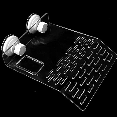 Image of Clear Acrylic Turtle Basking Platform Tortoise Climbing Resting Terrace with 2 Suction Cups for Fish Tank Aquarium Platform, 1 Piece (Large)