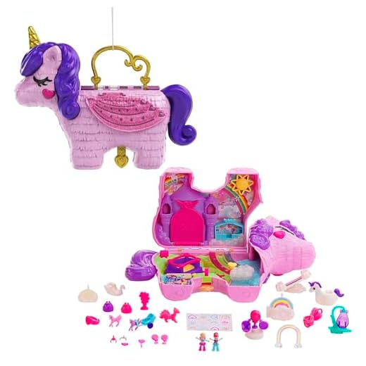 Polly Pocket Fiesta del Unicornio, Multicolor (Mattel GVL88)