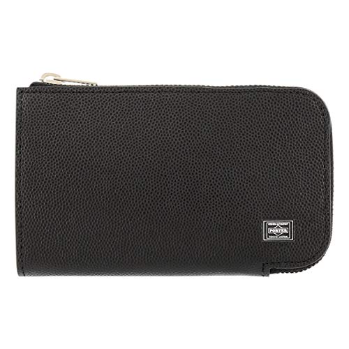 Porter Men's Key Case, L-shaped Zipper, Porter Able - black