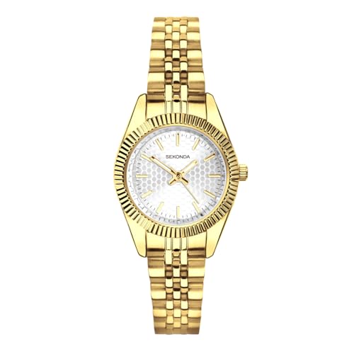 Image of Sekonda Francis Womens Analogue Watch 26mm dial Gold Stainless Steel