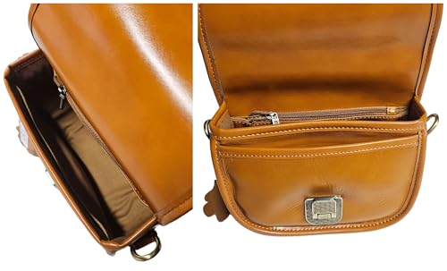 Women Genuine Cow Leather Mini Small Crossbody Shoulder Bag with 2 Detachable Adjustable Straps3