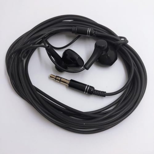 Auriculares ergonómicos con cable de 3 metros con graves claros para disfrutar de música móvil (negro)