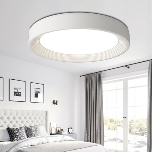 Plafonnier noir de style Shell 4500K rond avec finition haut de gamme - 6