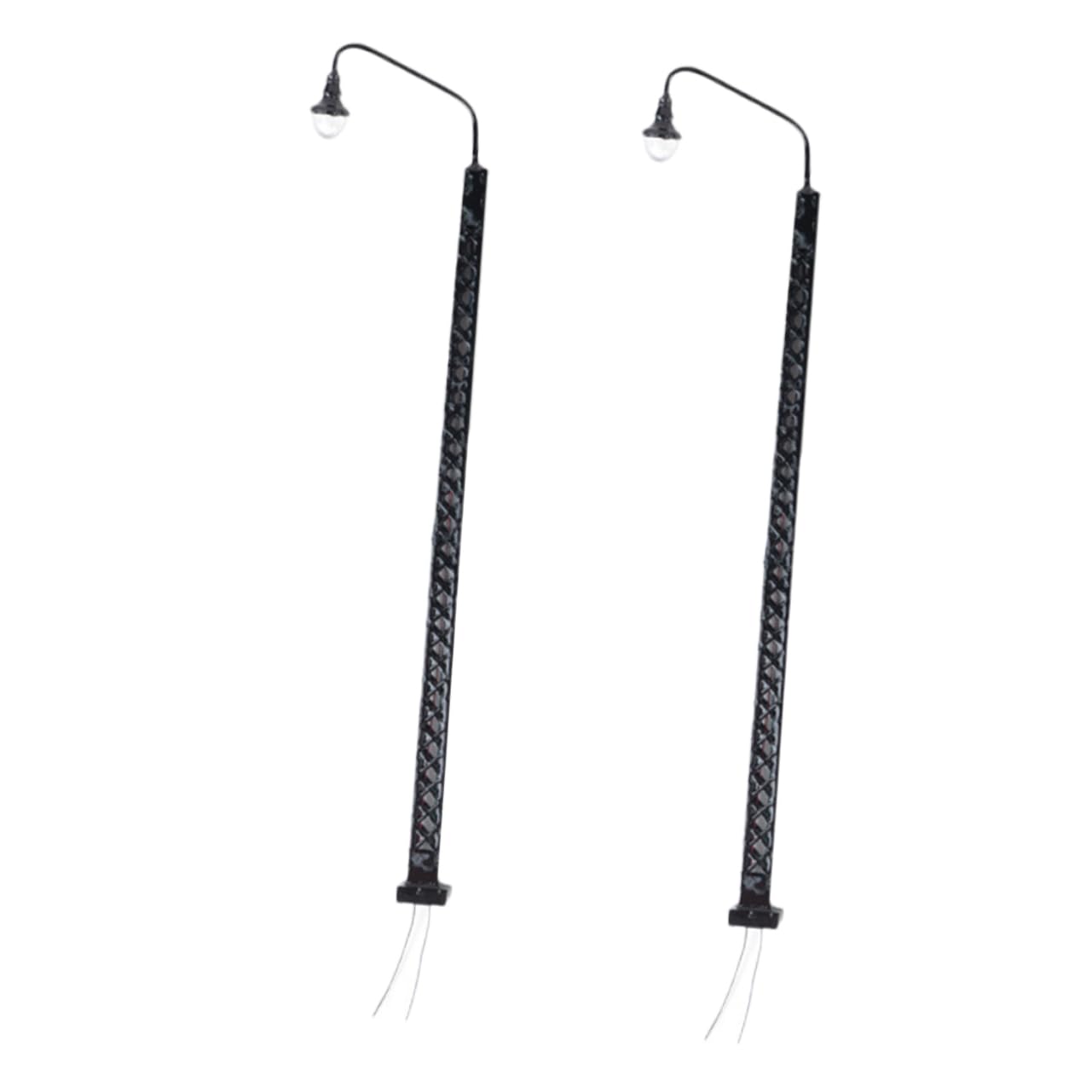 HAPINARY Realistic Railroad Train Lamp Post Micro Landscape Light Decor Mini House Decor