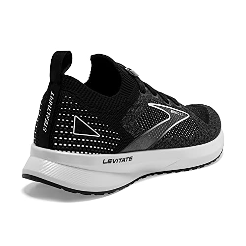 Image of Brooks Women's Levitate StealthFit 5 Neutral Running Shoe, Black /Grey /White, 9.5