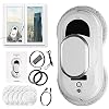 APQ Supply White Automatic Window Cleaner Robot W100, 11.8 x 5.9 x 4.7 Inch with 3 Modes and 10 Cloth Pads. Window Vacuum Cleaner for Windows Without Water Spray. Automatic Glass Cleaner Vacuum, 72dB