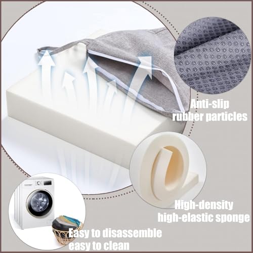 Coussin de chaise de cuisine épais 48x48 en mousse avec attaches amovibles - 6