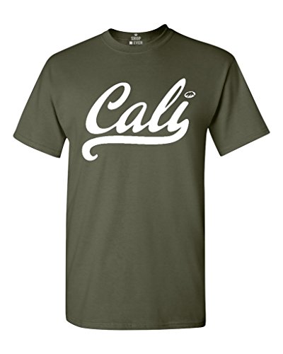 Pliuegy Cali White T-shirt Shirts, 1 militar verde, XL