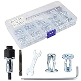 M5 Jack Nut with Installation Tool Threaded Insert Nuts Nutserts Jack nut Screw Anchor Spider Rivnut Blind for Plastic Polywood Pressboard Hardboard