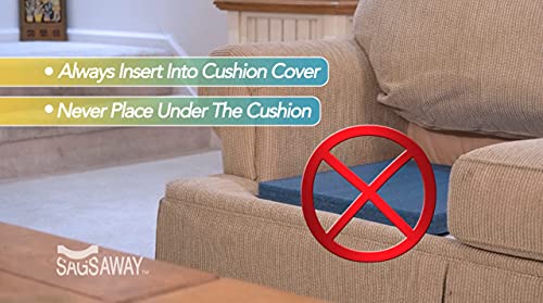 Sagsaway Regular 1.5In Thick Cushion Insert And .5In Posture Zone For Support Of 1 Saggy Seat. Military Grade Foam To Add Thickness And Delay Replacing Sofa, Measure For Size To Fit Inside Cover #TOP2