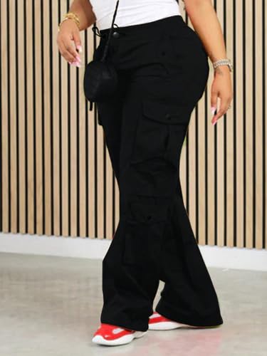 Women's Cargo Pants Relaxed fit Wide Leg Trendy Trousers Trendy Pants Straight Streetwear Bottoms4