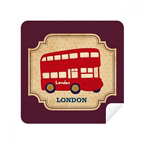 Essuie-lunettes motif bus de Londres pour éliminer les traces de doigts
