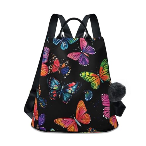 Sac à dos antivol femme contre les pickpockets : voyagez avec style et papillons