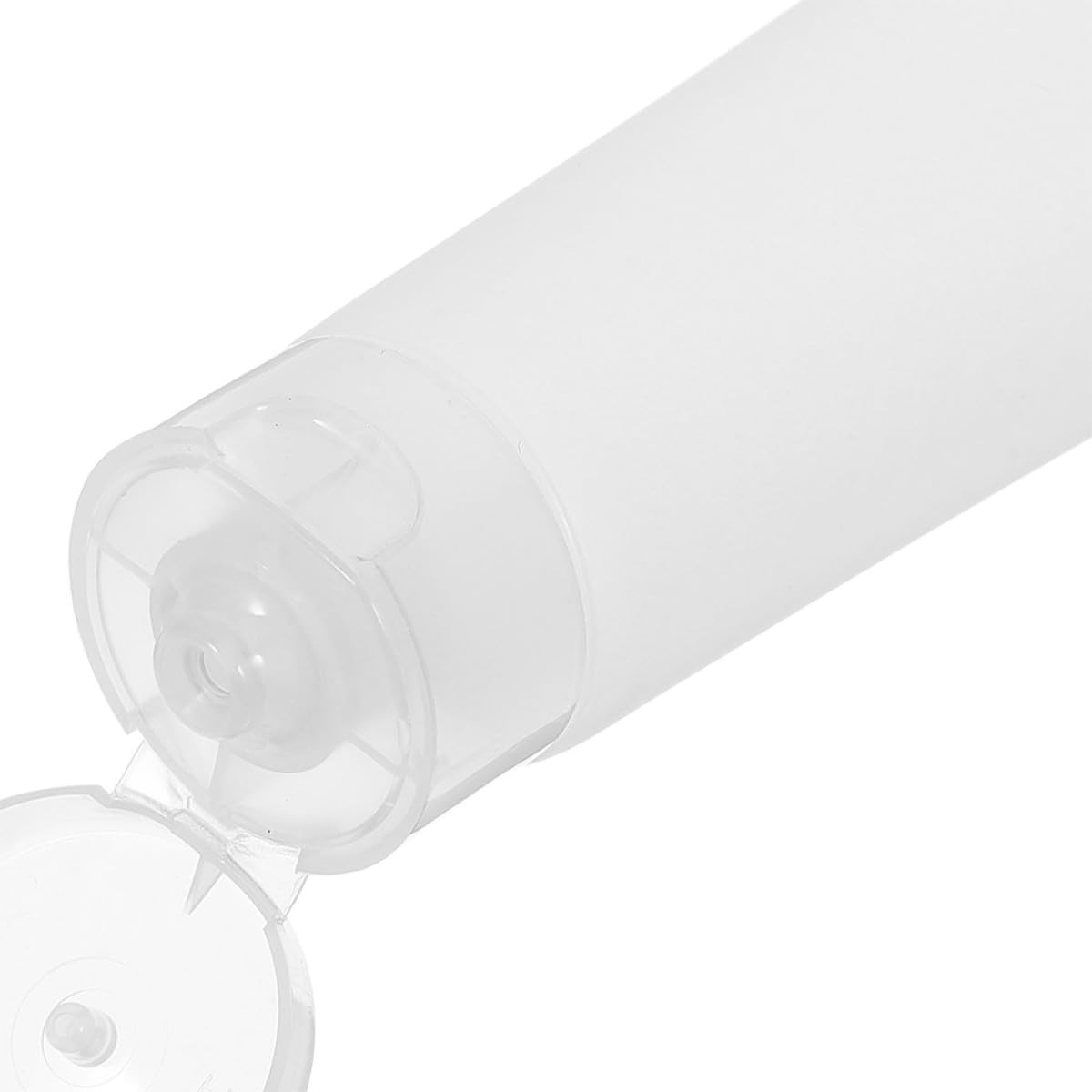 Abaodam Kit 50 Pezzi Contenitori da Viaggio per Lozioni e Dentifricio, Flaconi Morbidi Ricaricabili 50 Ml in Plastica Bianca Leggera per Quotidiano e Viaggi