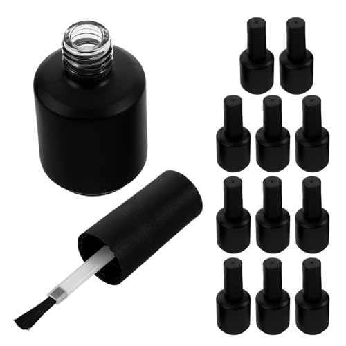 Flacons de vernis à ongles rechargeables 15ml protection lumière en verre rond