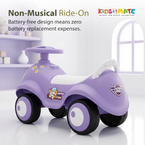 Image of Kidsmate Astro Rider Push Ride On Car for Kids 1 to 3 Years (Purple)
