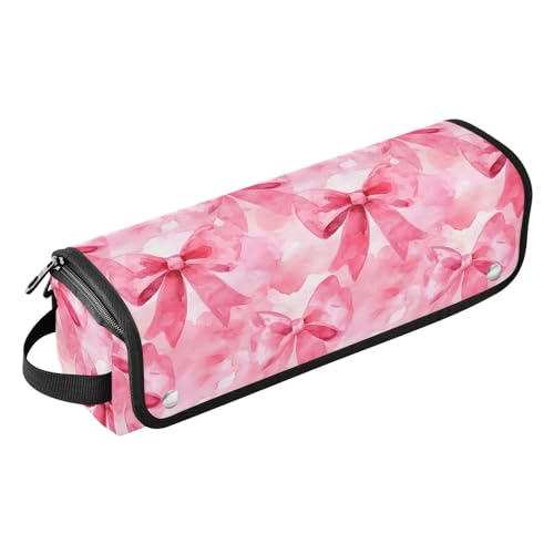 Bolsa de viaje resistente al calor Bow Marble para herramientas de cabello como planchas, rizadores y organizador portátil miniatura 1