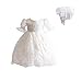 Produktbild Cinda Baby Spitze Taufkleid Taufe Kleid und Mütze Elfenbein 68-80