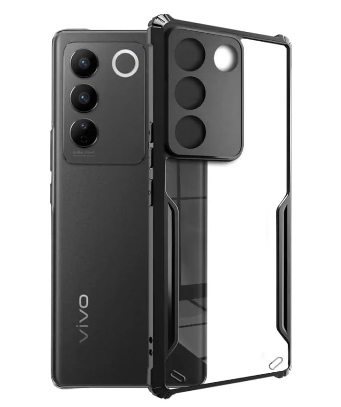 Carrywrap Synthetic Rubber Transparent Hard Back Cover Case For Vivo V27 5G/ Vivo V27 Pro 5G (B0CRH3T4C1) Amazon Price History, Amazon Price Tracker