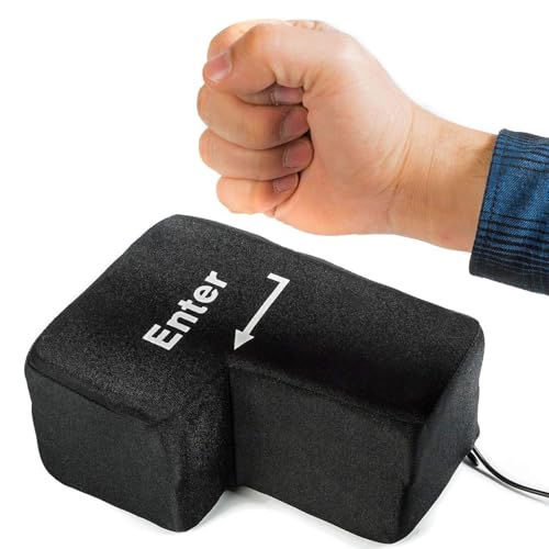 Botão de entrada grande botão de entrada XXL com almofada de secretária teclado Gadget USB para aliviar o stress