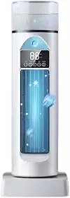 Produto Genérico – Modelo Único, Cor Única, VersáVentilador de Torre Portátil 3 em 1 – Mini Ar Condicionado, Umidificador e Ventilador Silencioso para Quarto, Escritório e Mesatil e Funcional
