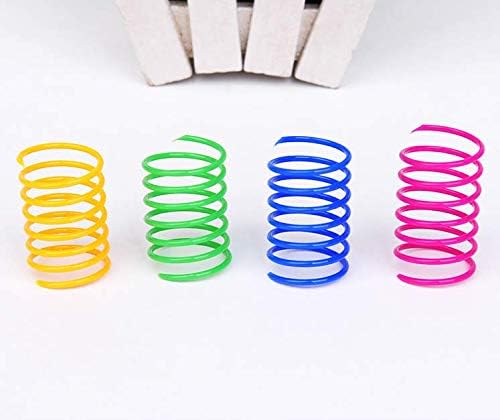 AIMICOCA 37 Pack Cat Spring Toys Set, Colorful Cat Spring Toy and Cat Tube Toy, Interactive Cat Toy for Indoor Cats, Colorful Cat Plastic Coil for Kittens to Swat, Bite, Hunt(Random Color)
