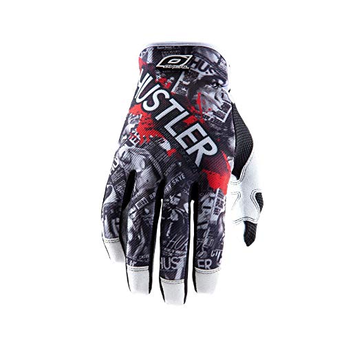 O 'Neal Jump Guantes MX DH Hustler Blanco/Negro Bicicleta Guantes MX DH Cross Dirt Enduro, 0385jh de 0, tamaño x – Large