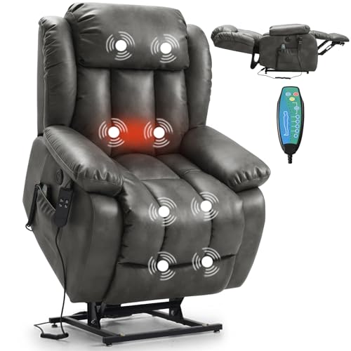 Image of Dual Motor Infinite Position Lay Flat Power Lift Recliner Chair for Elderly